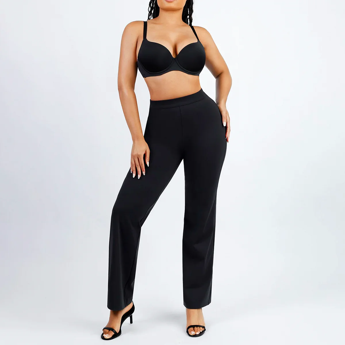 Pantalon amincissant taille haute noir