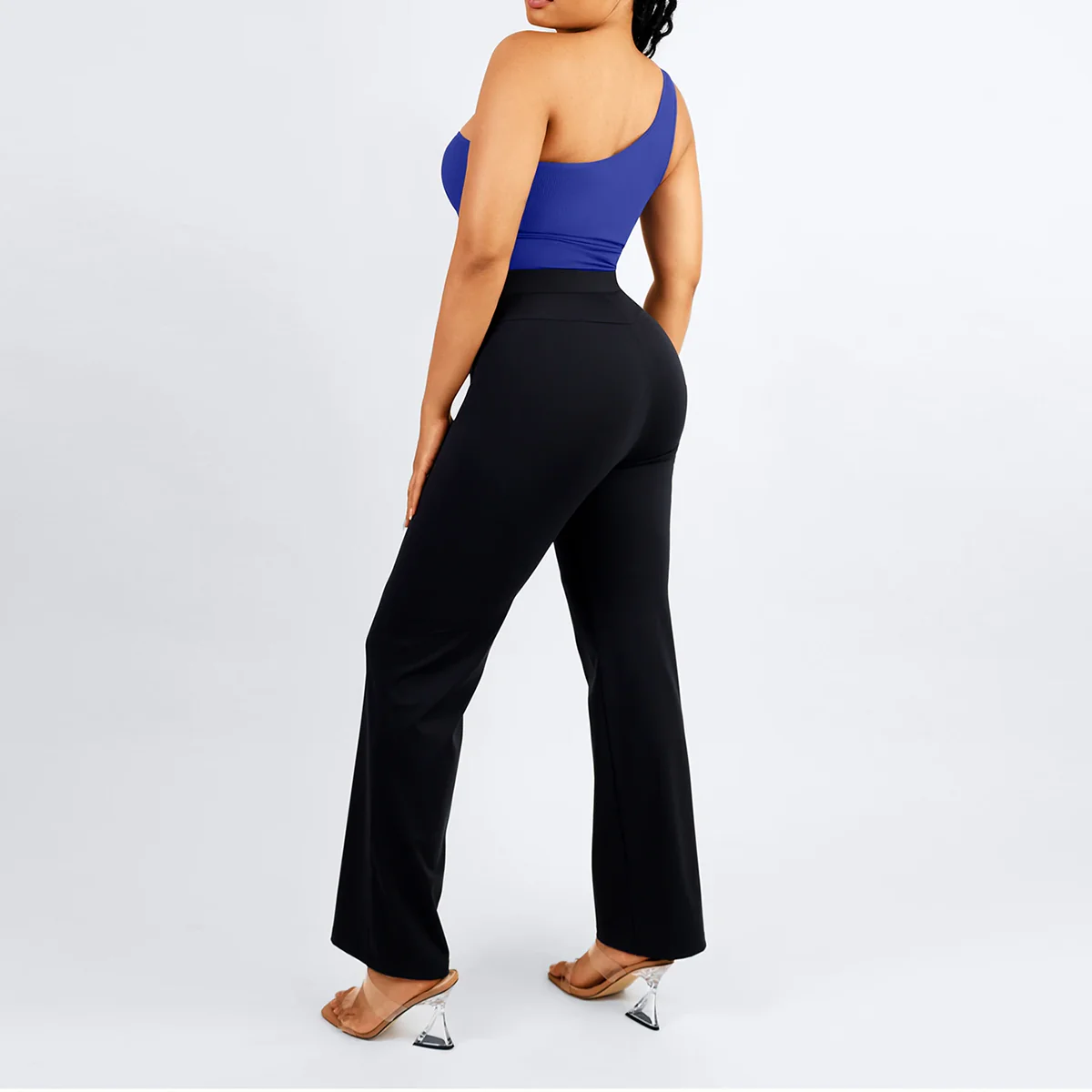 Pantalon amincissant taille haute noir – Image 4