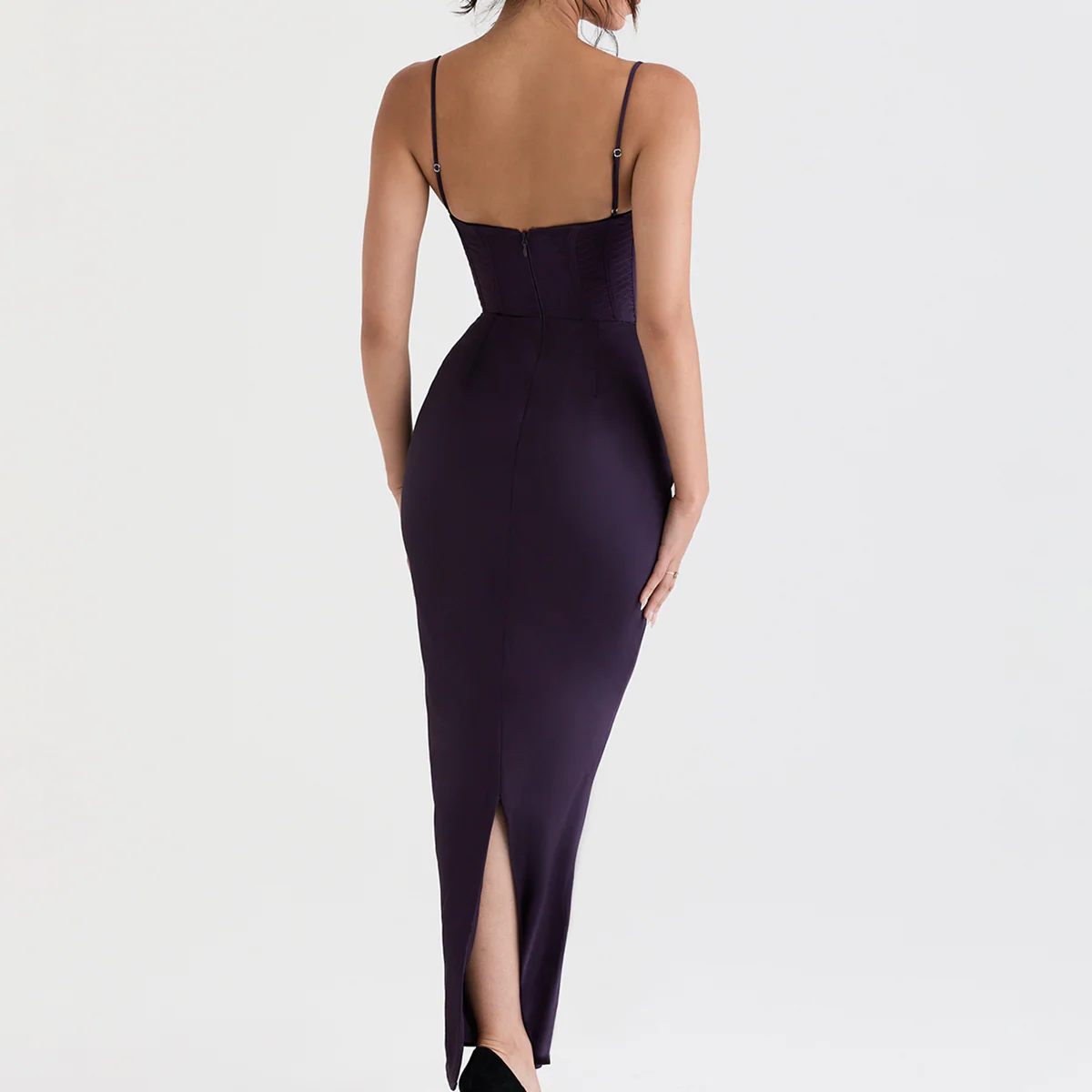 Robe à corset longue violette – Image 4