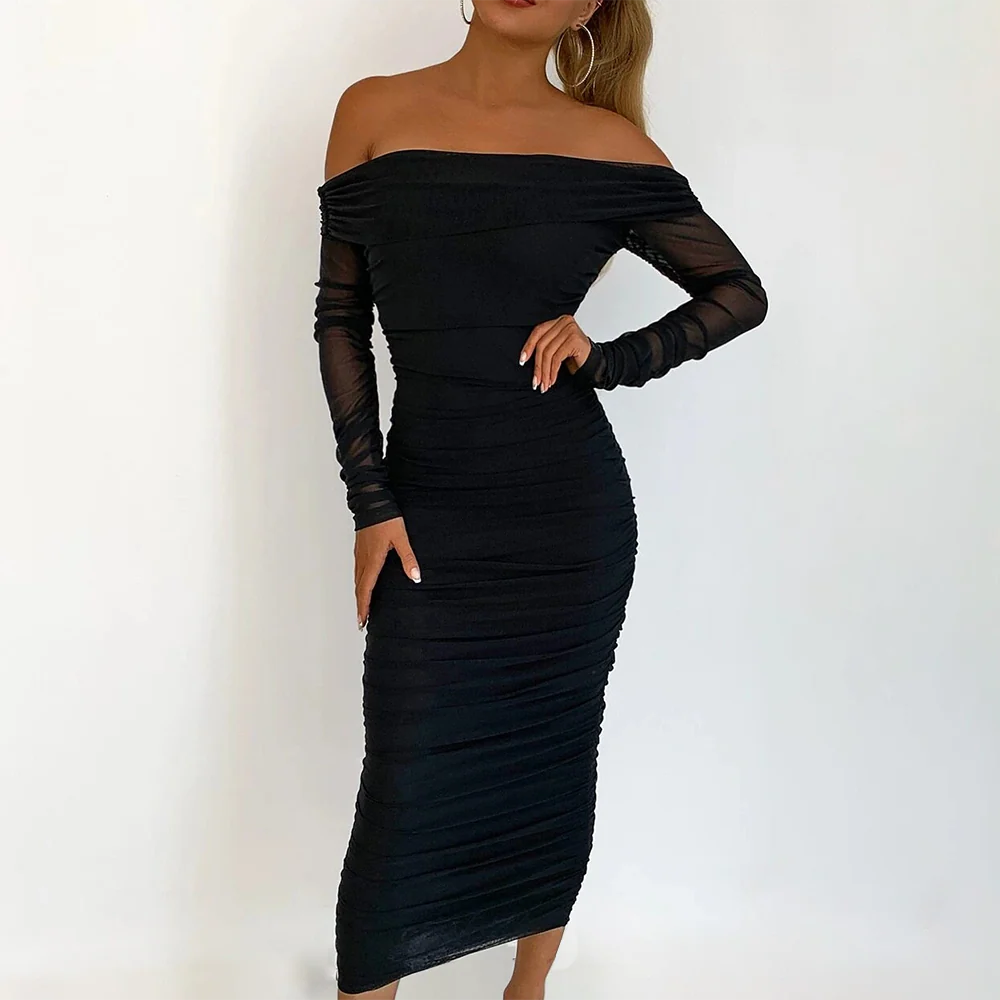 Robe corset en tulle noire