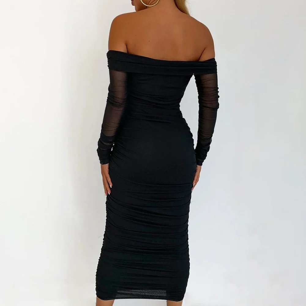 Robe corset en tulle noire – Image 4