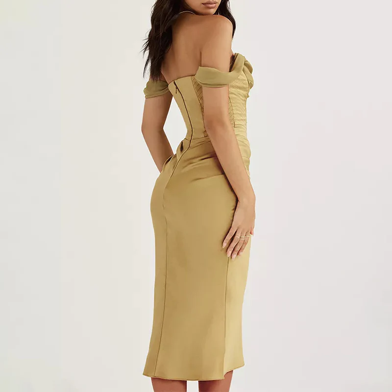 Robe corset verte mi-longue – Image 6