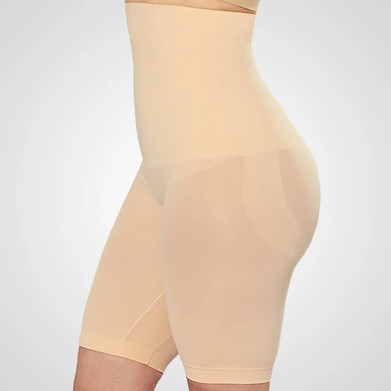 Short gainant beige taille haute – Image 4